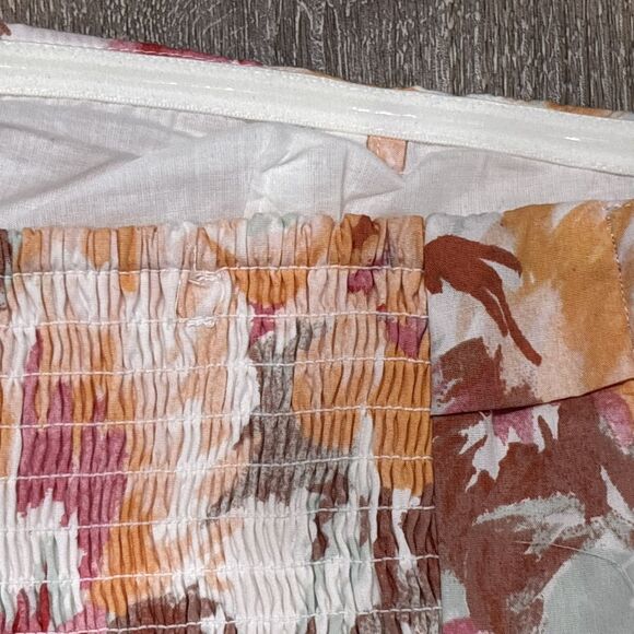 Abercrombie & Fitch Dress Womens Large White Floral Maxi Smocked Pockets NEW - Picture 11 of 14